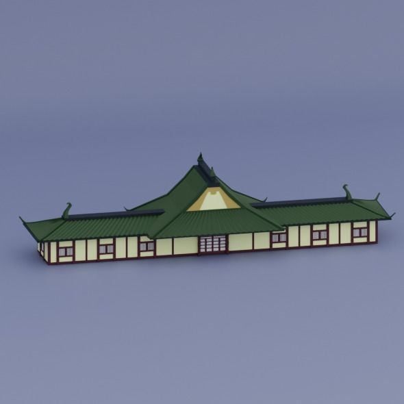Pack low poly chinese city Low-poly 3D model_36