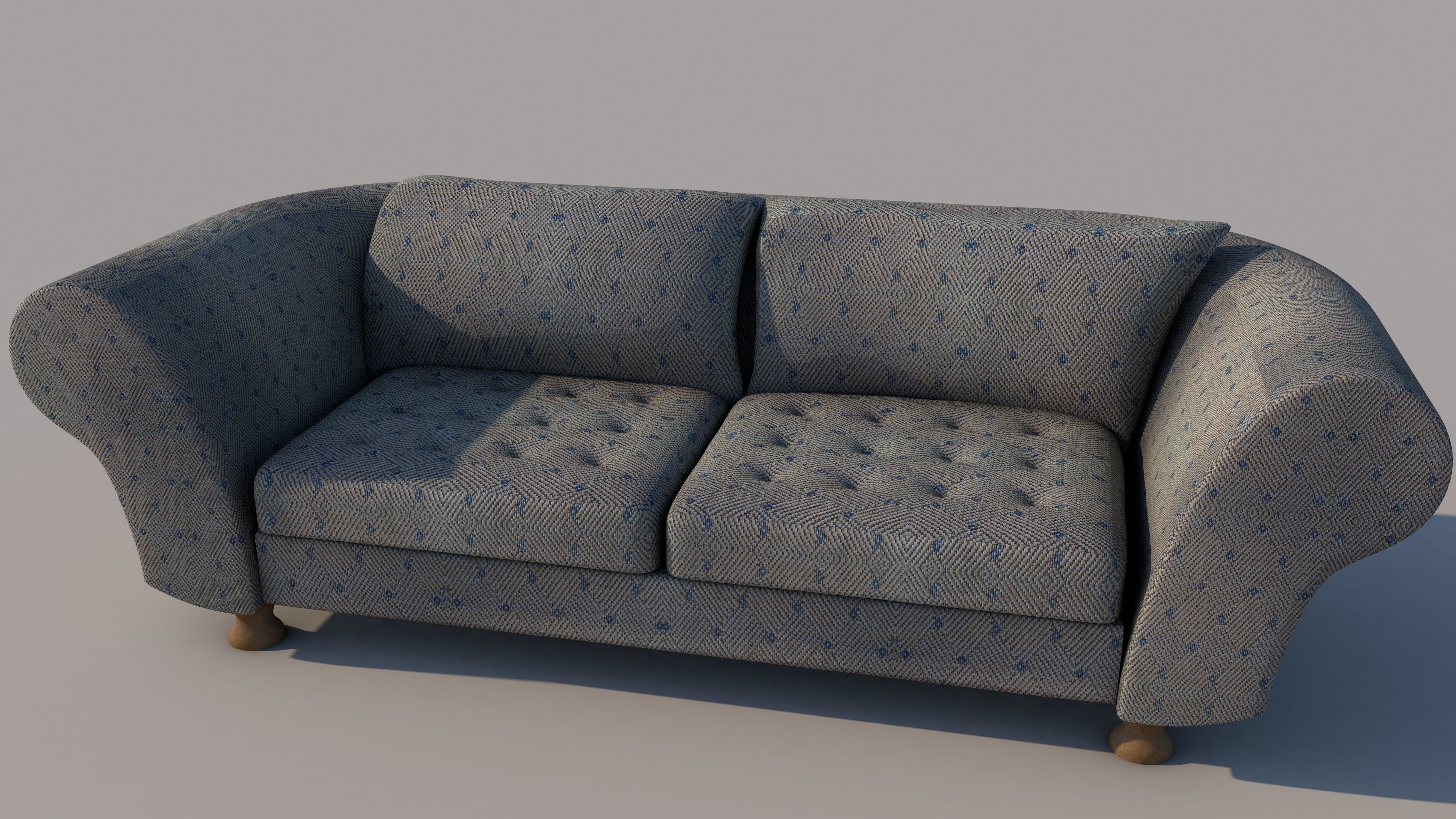 classic sofa 3D model_2