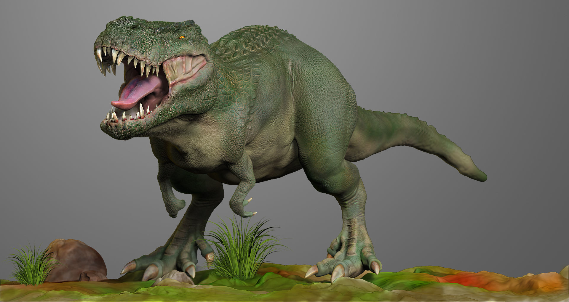 Dinosaur T-Rex HighPoly Model Print Ready 3D model_1