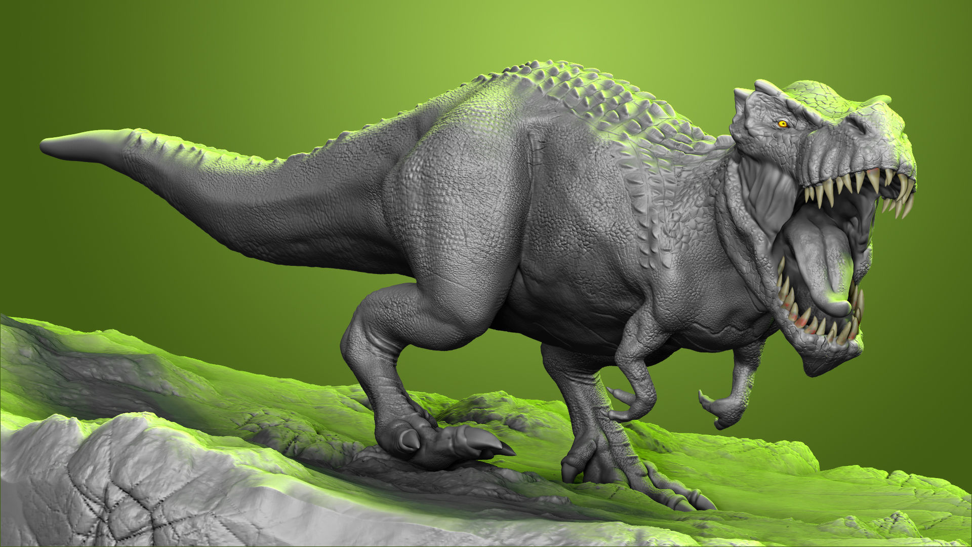 Dinosaur T-Rex HighPoly Model Print Ready 3D model_3