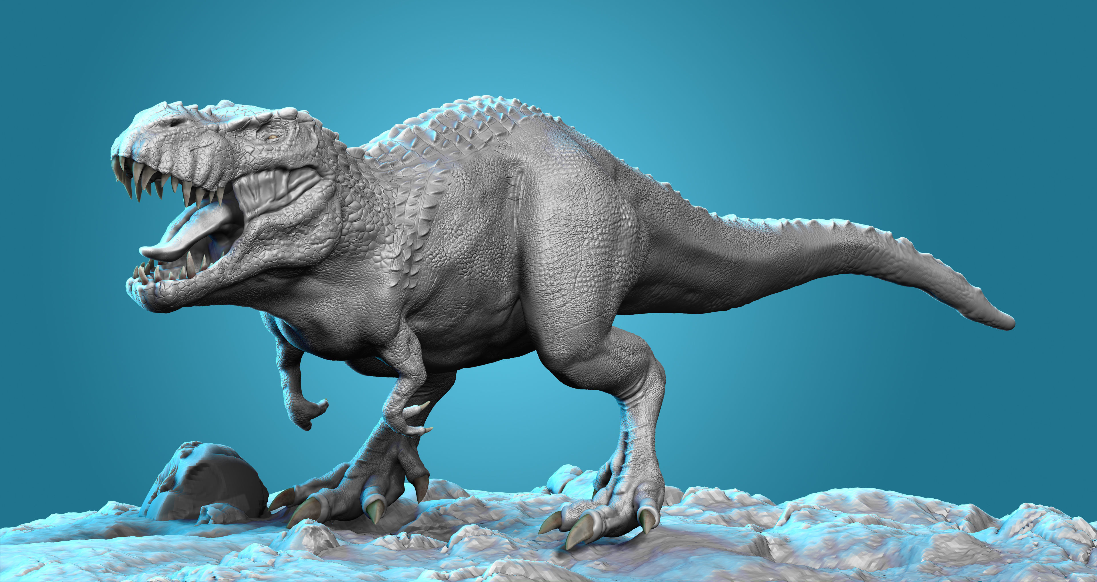 Dinosaur T-Rex HighPoly Model Print Ready 3D model_11