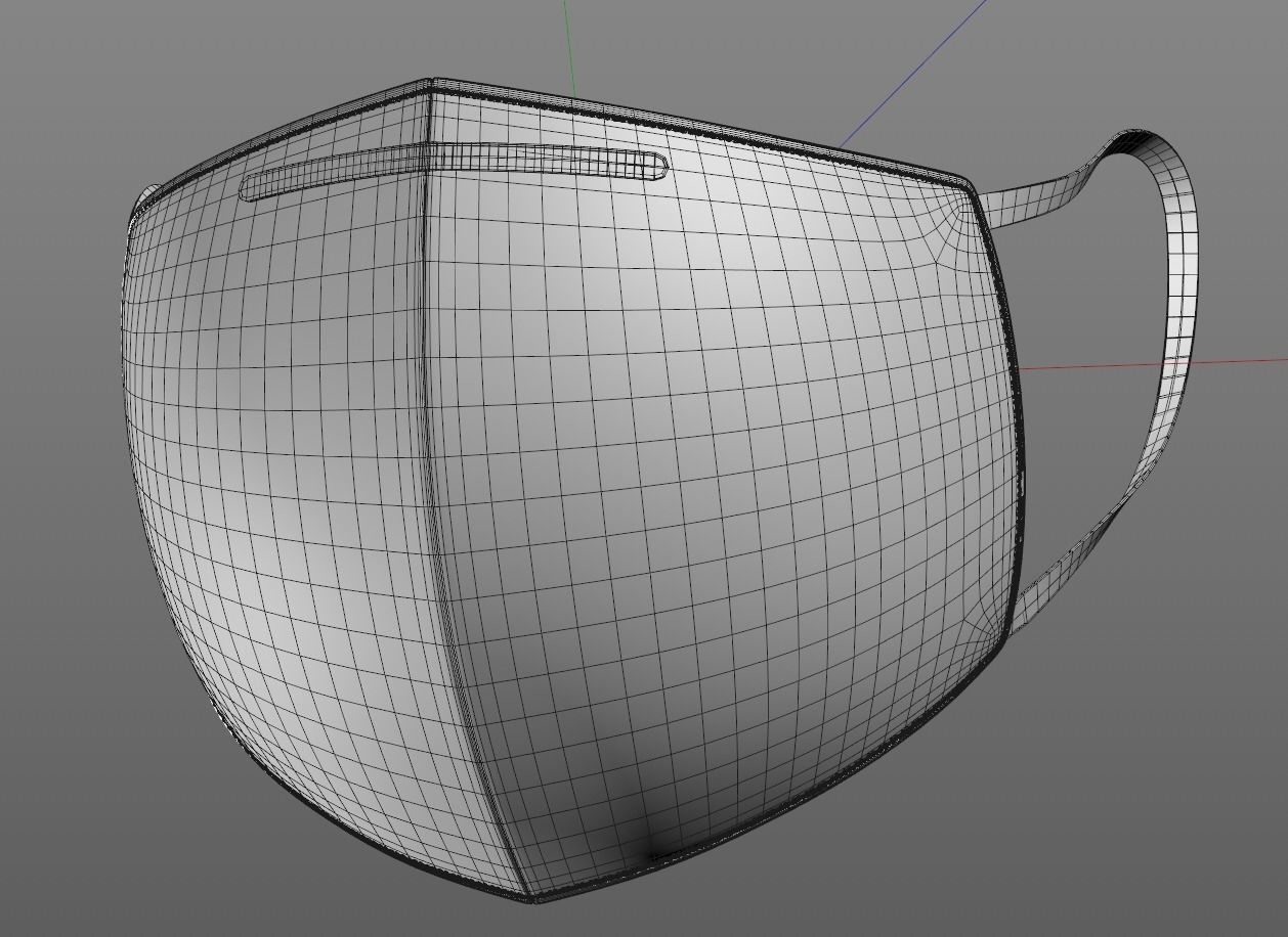 Protective mask and its composition 3D model_8