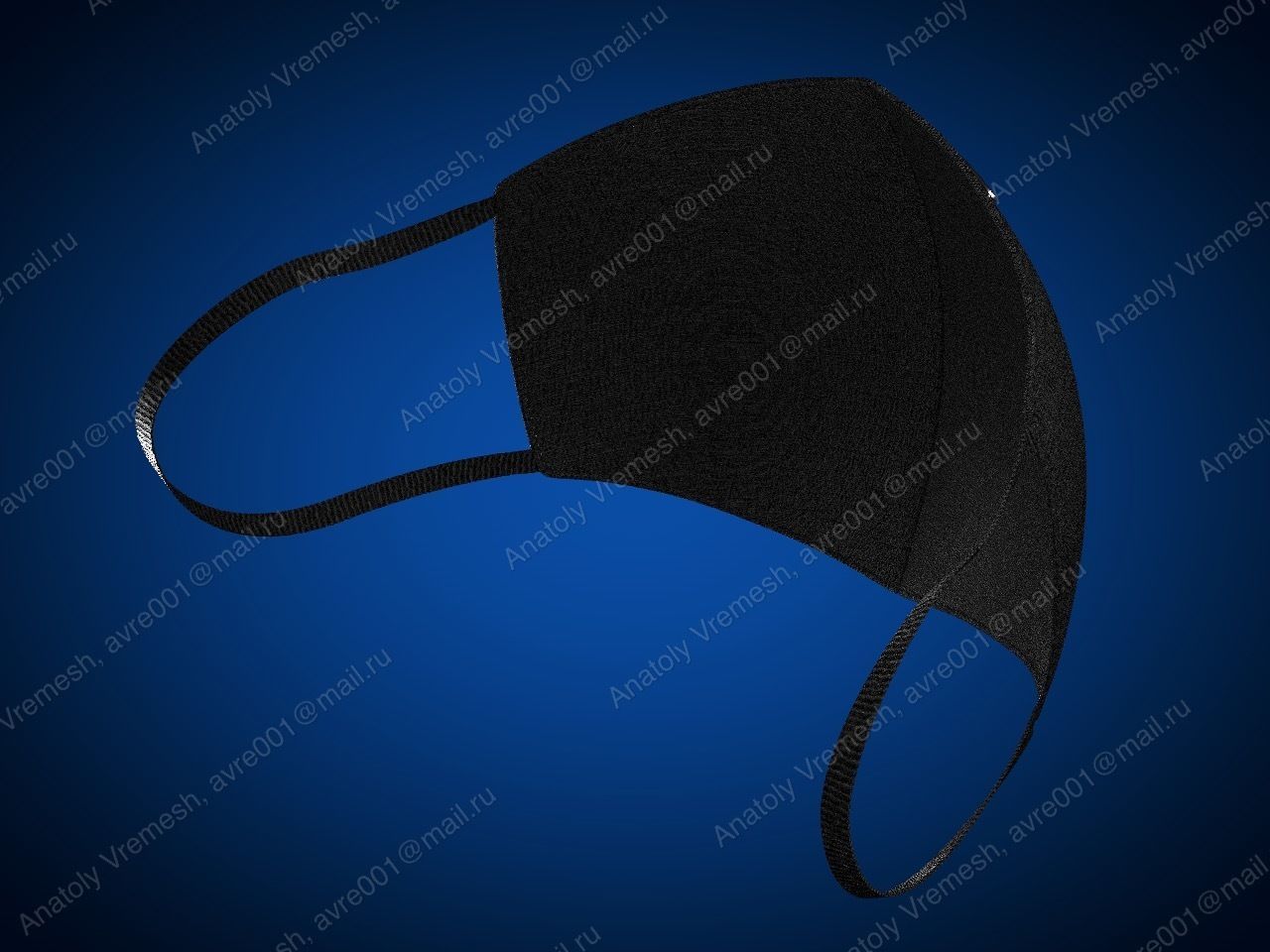 Protective mask and its composition 3D model_4