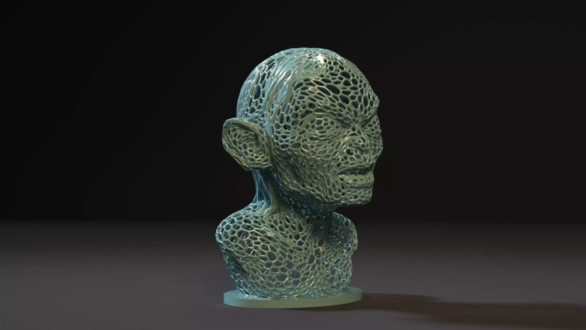 Golum bust of man 3D print model