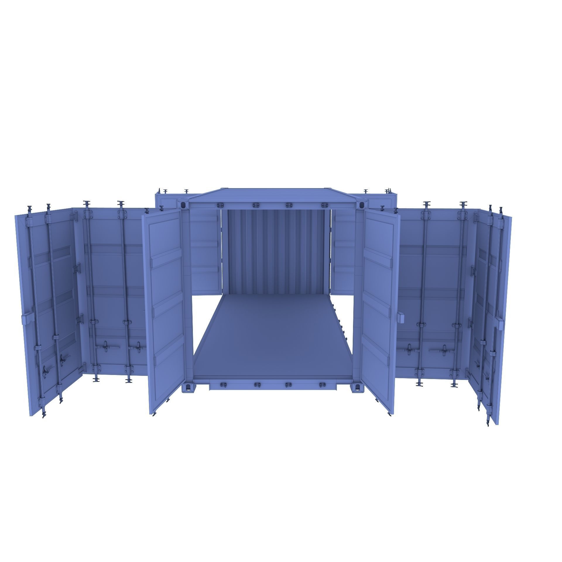 20ft Shipping Container Double Side Open 3D model_13