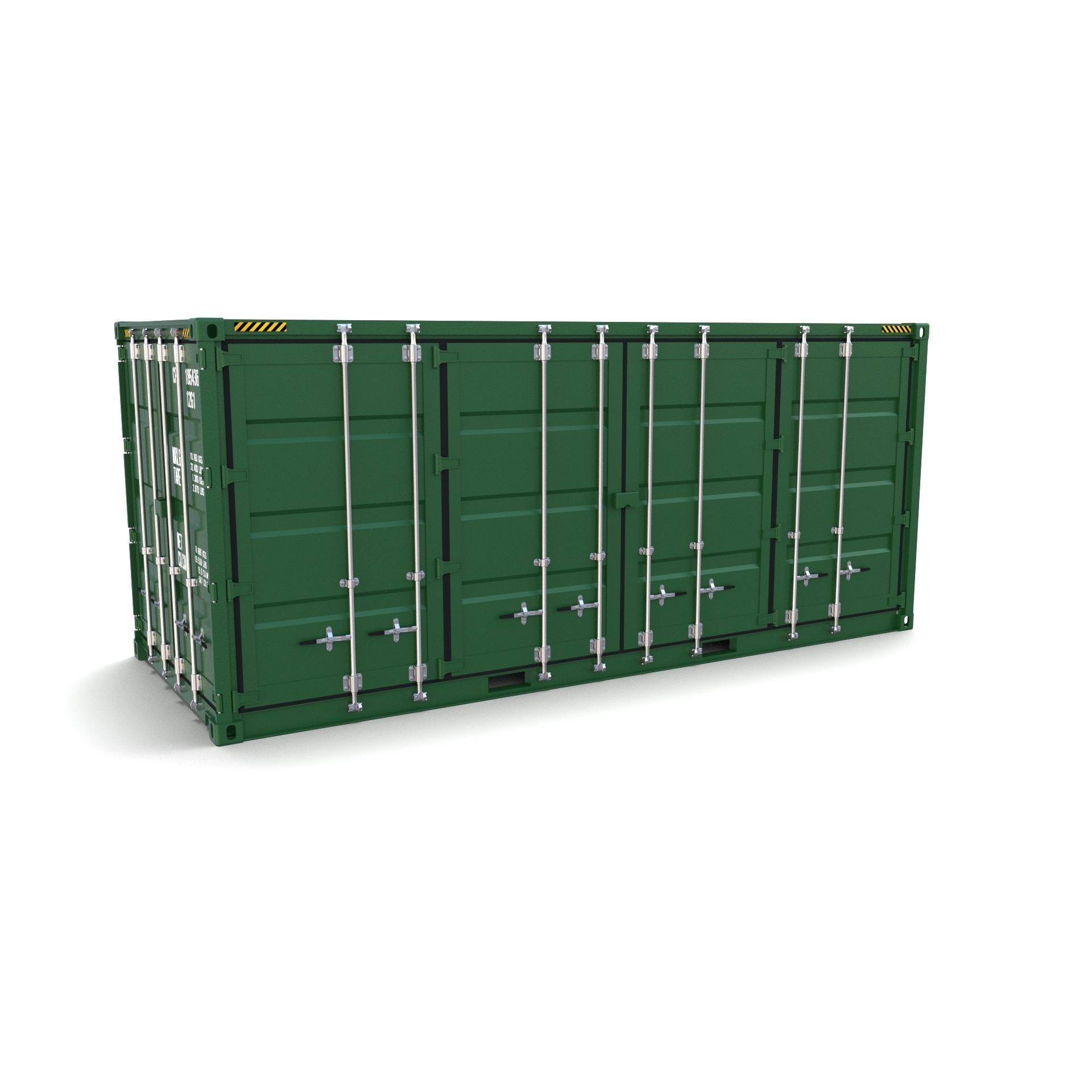 20ft Shipping Container Double Side Open 3D model_2