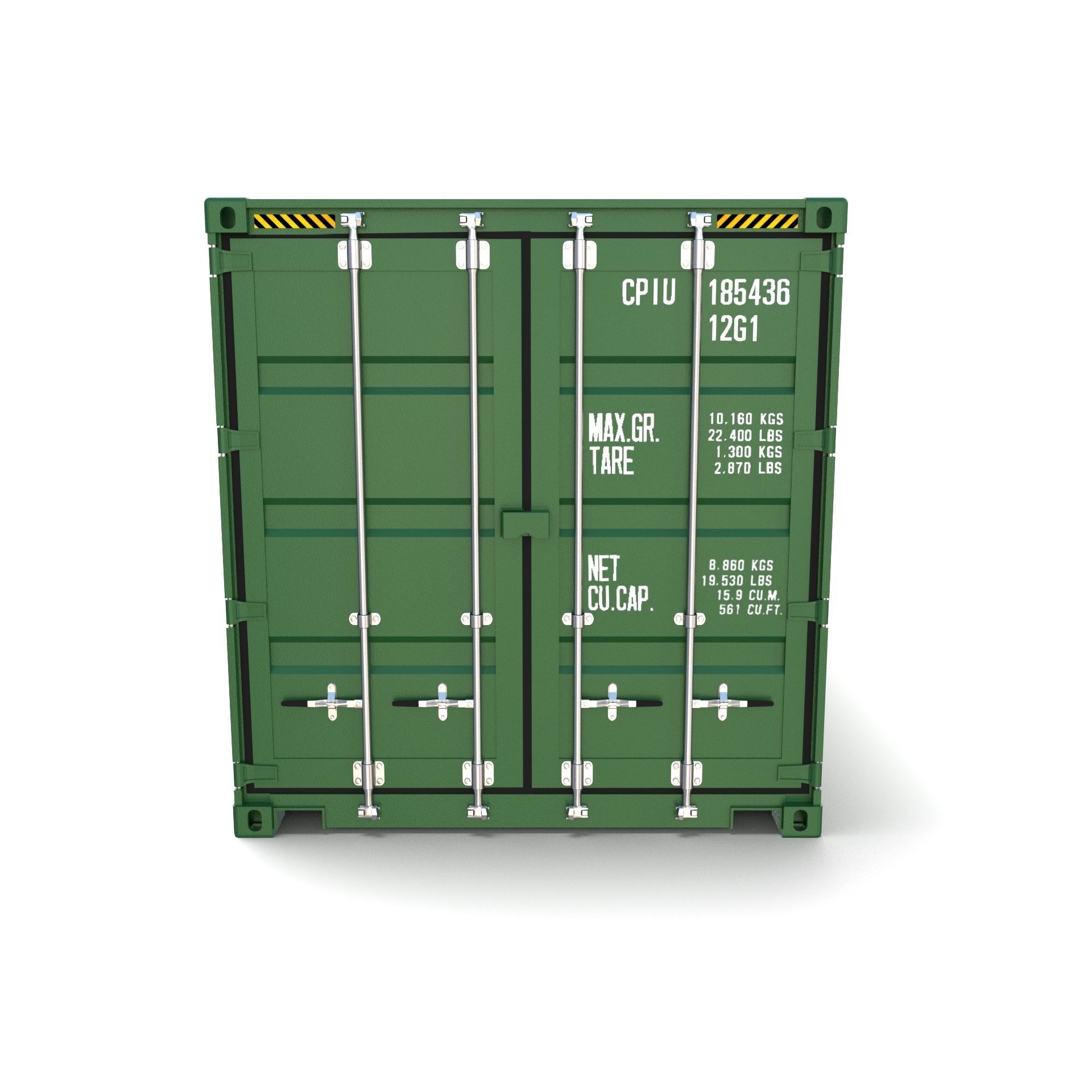 20ft Shipping Container Double Side Open 3D model_5