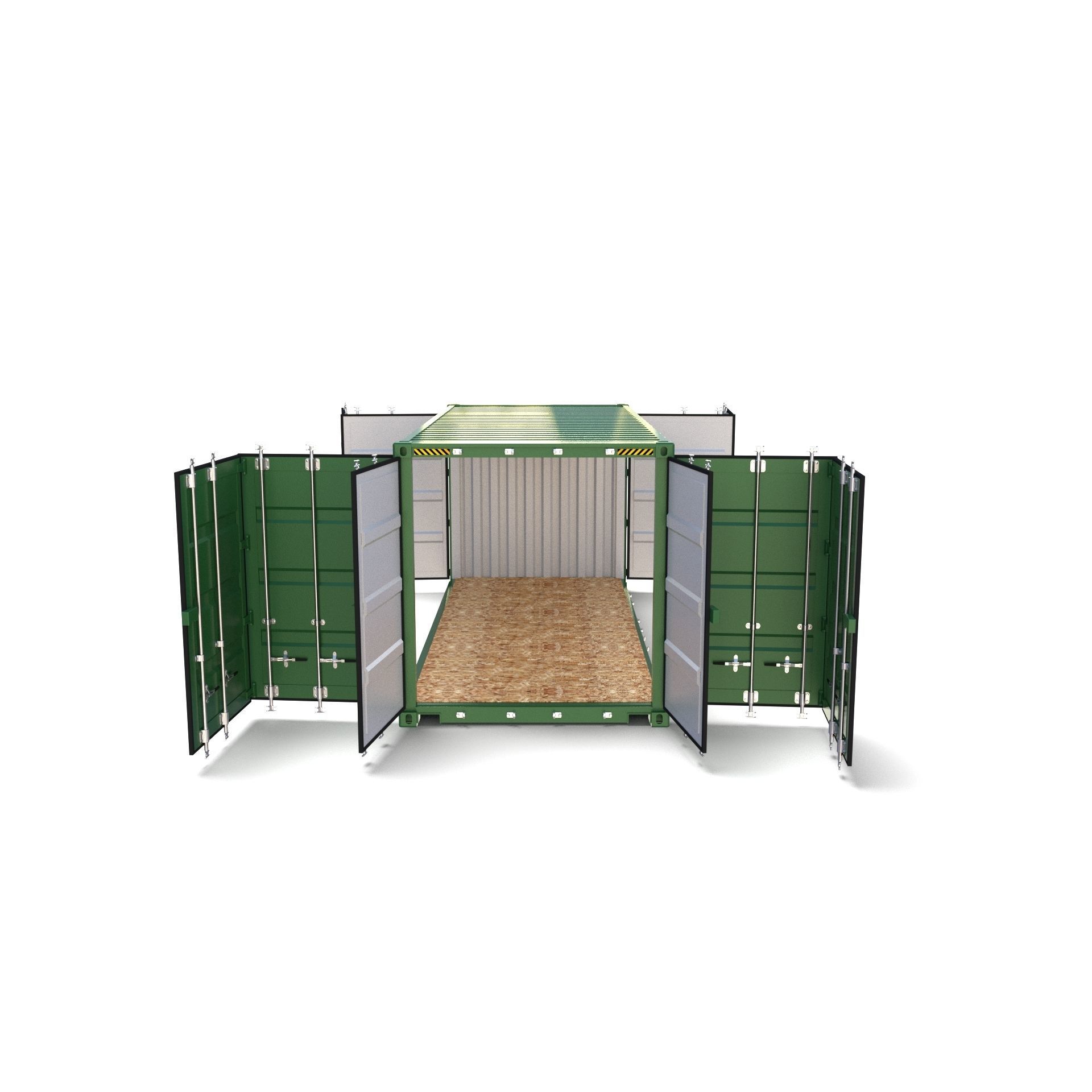 20ft Shipping Container Double Side Open 3D model_8