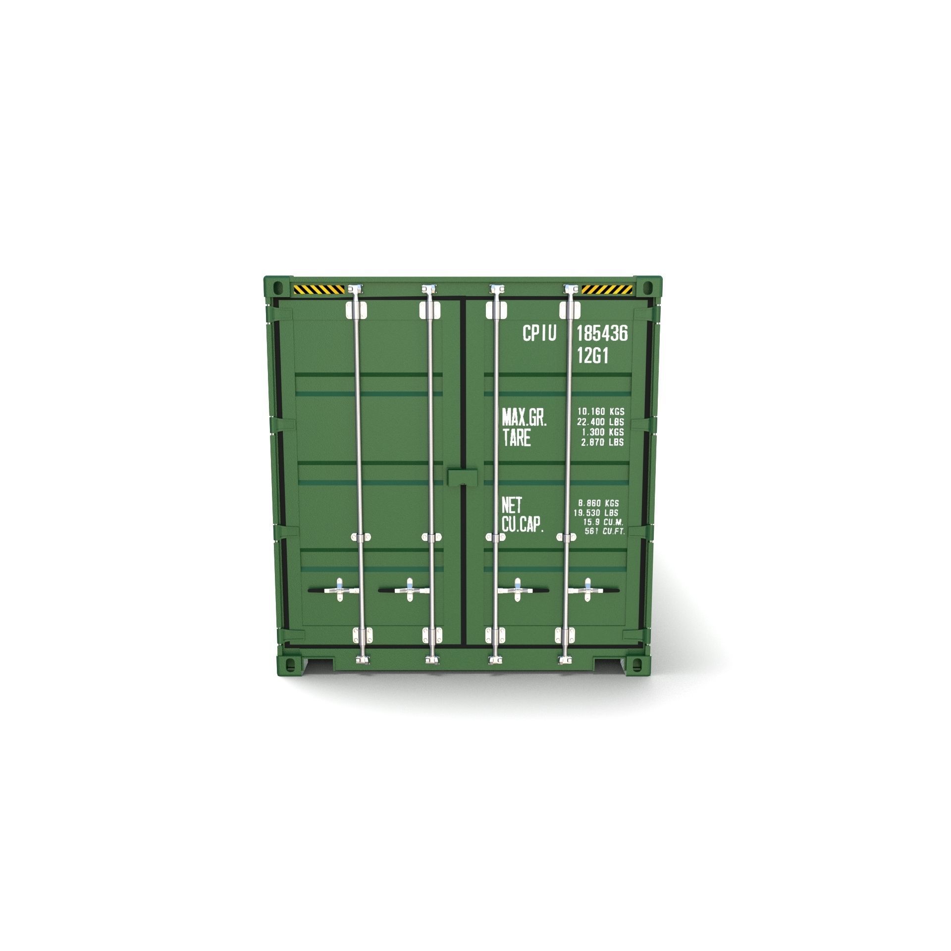 20ft Shipping Container Double Side Open 3D model_1