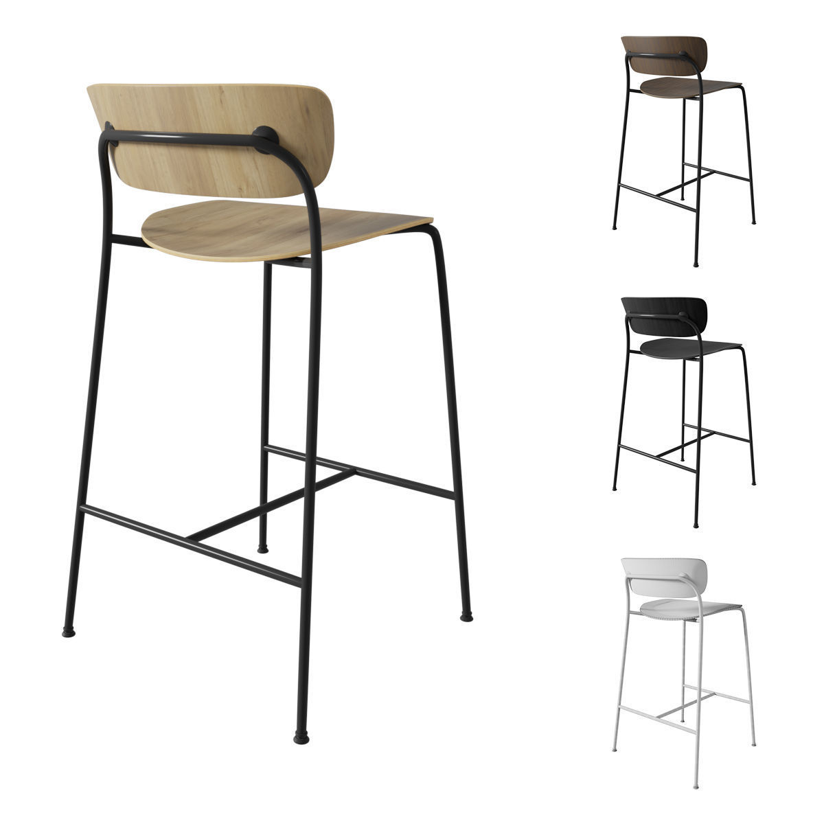 Tradition Pavilion AV7 stool 3D model_1