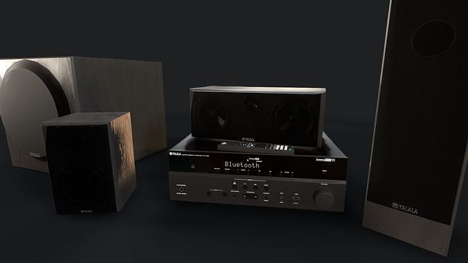 Home Theater System Low-poly 3D model