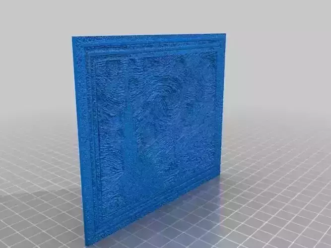 Vincent van Gogh - Starry Night Lithophane Free 3D print model