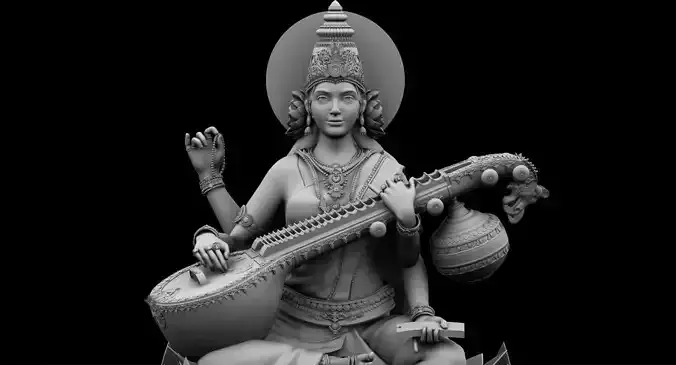 god saraswati 3d model