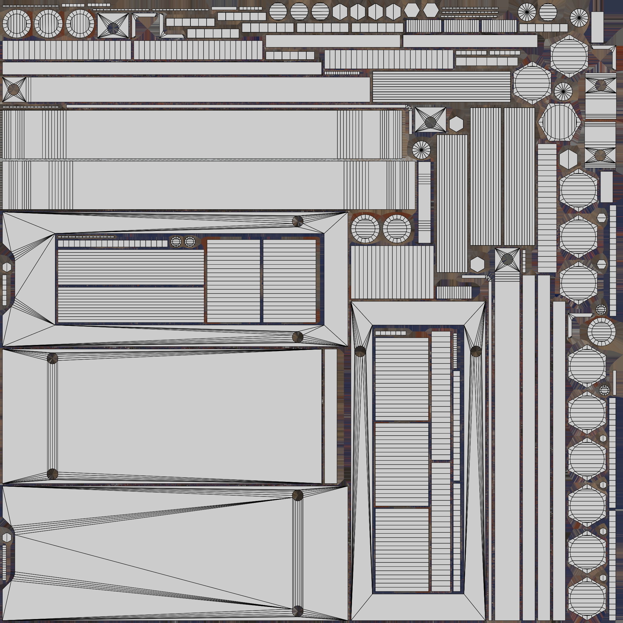 Old russian small Heat Exchanger Low-poly 3D model_7