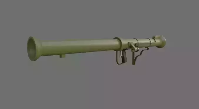 Bazooka M20 - RPG - Rocket launcher Low-poly 3D model