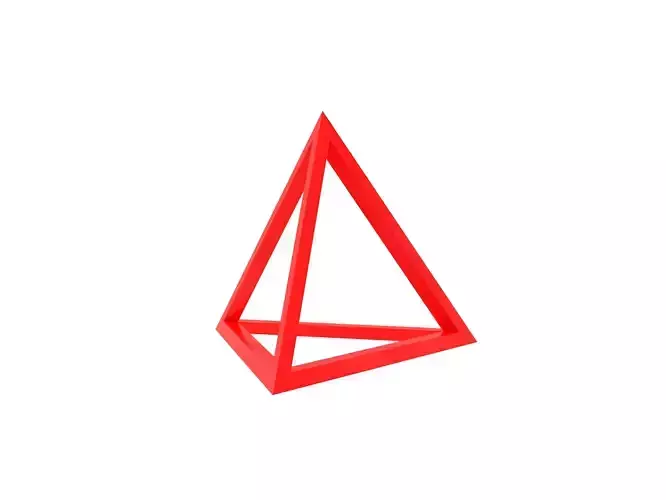Wireframe pyramid 3D print model