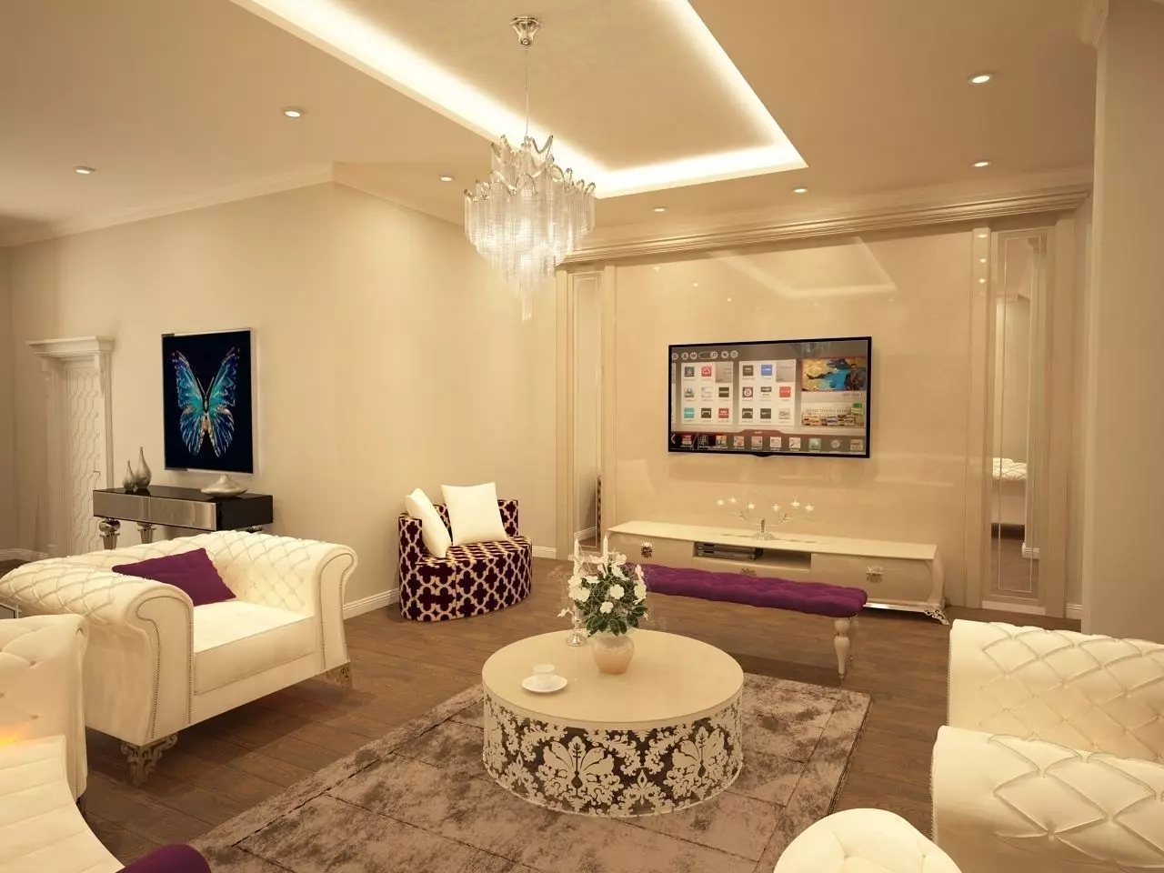 Lounge and Living room 3D model_0