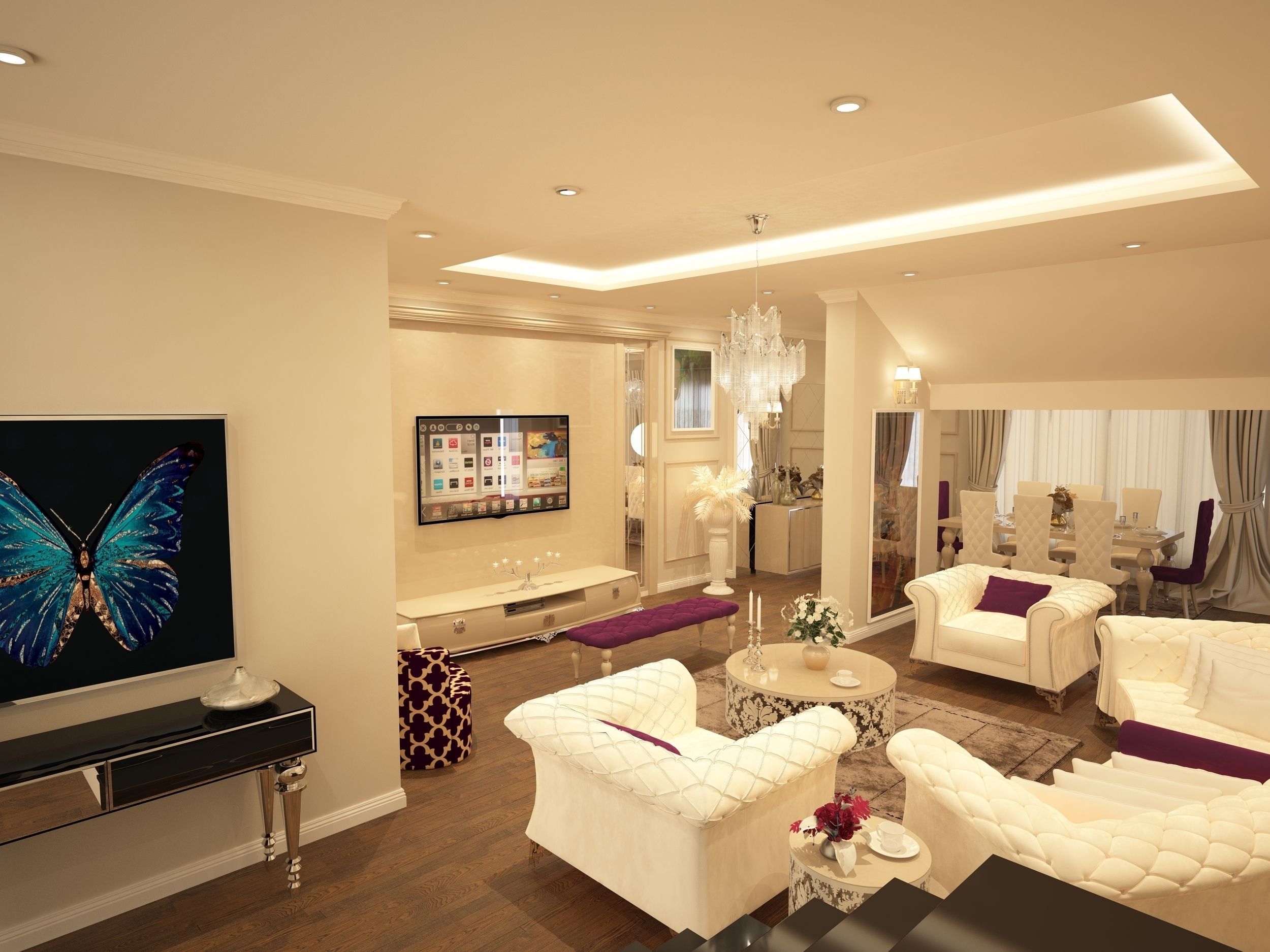 Lounge and Living room 3D model_3