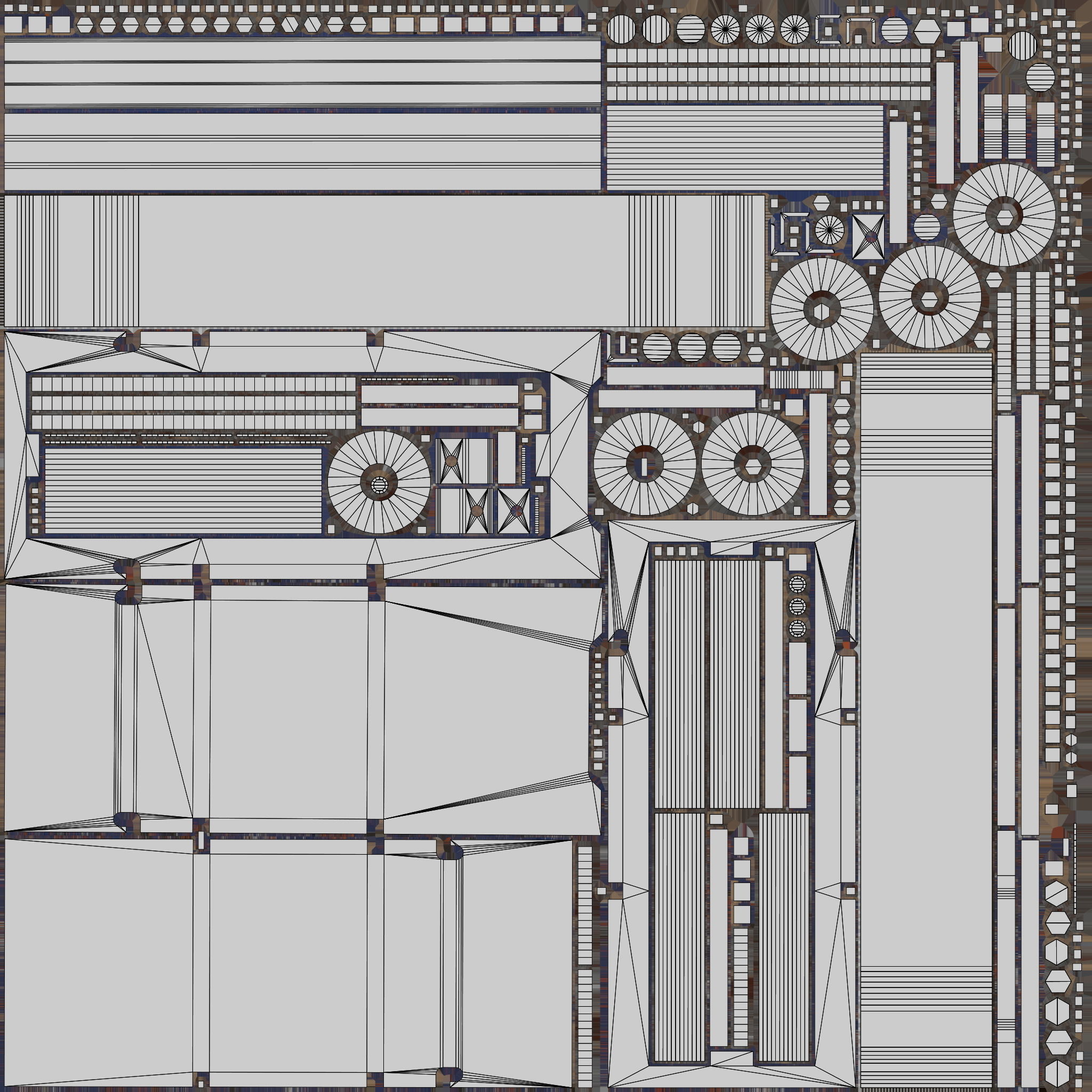 Old russian medium Heat Exchanger Low-poly 3D model_7