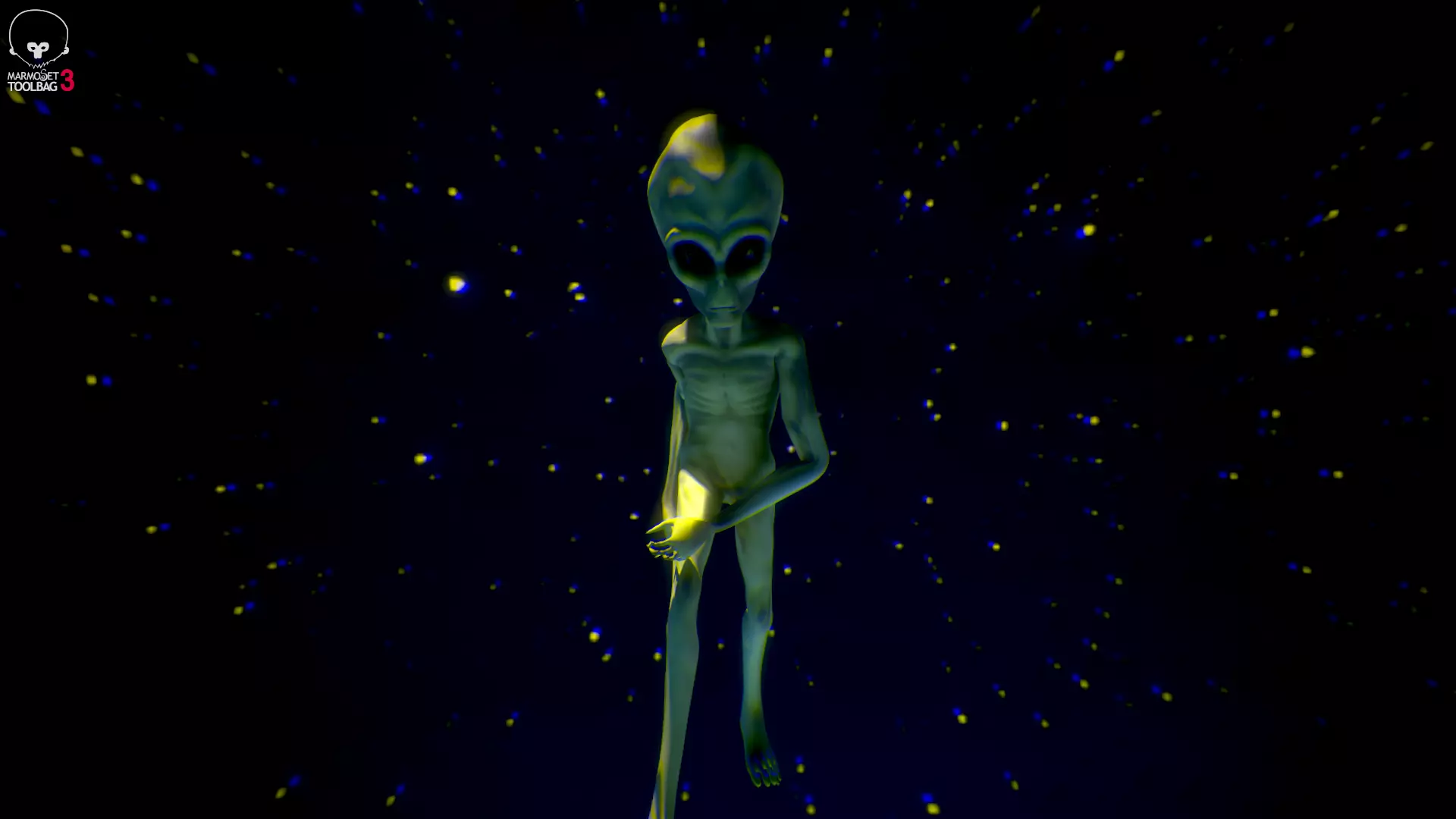 Alien AREA51 Interviev video 1997 - 3D reconstruction Low-poly 3D model_0