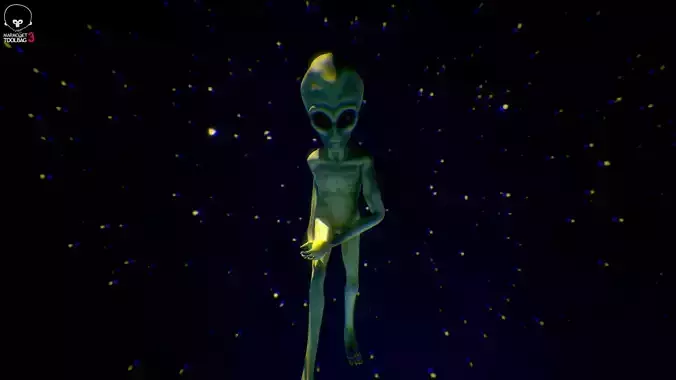 Alien AREA51 Interviev video 1997 - 3D reconstruction Low-poly 3D model