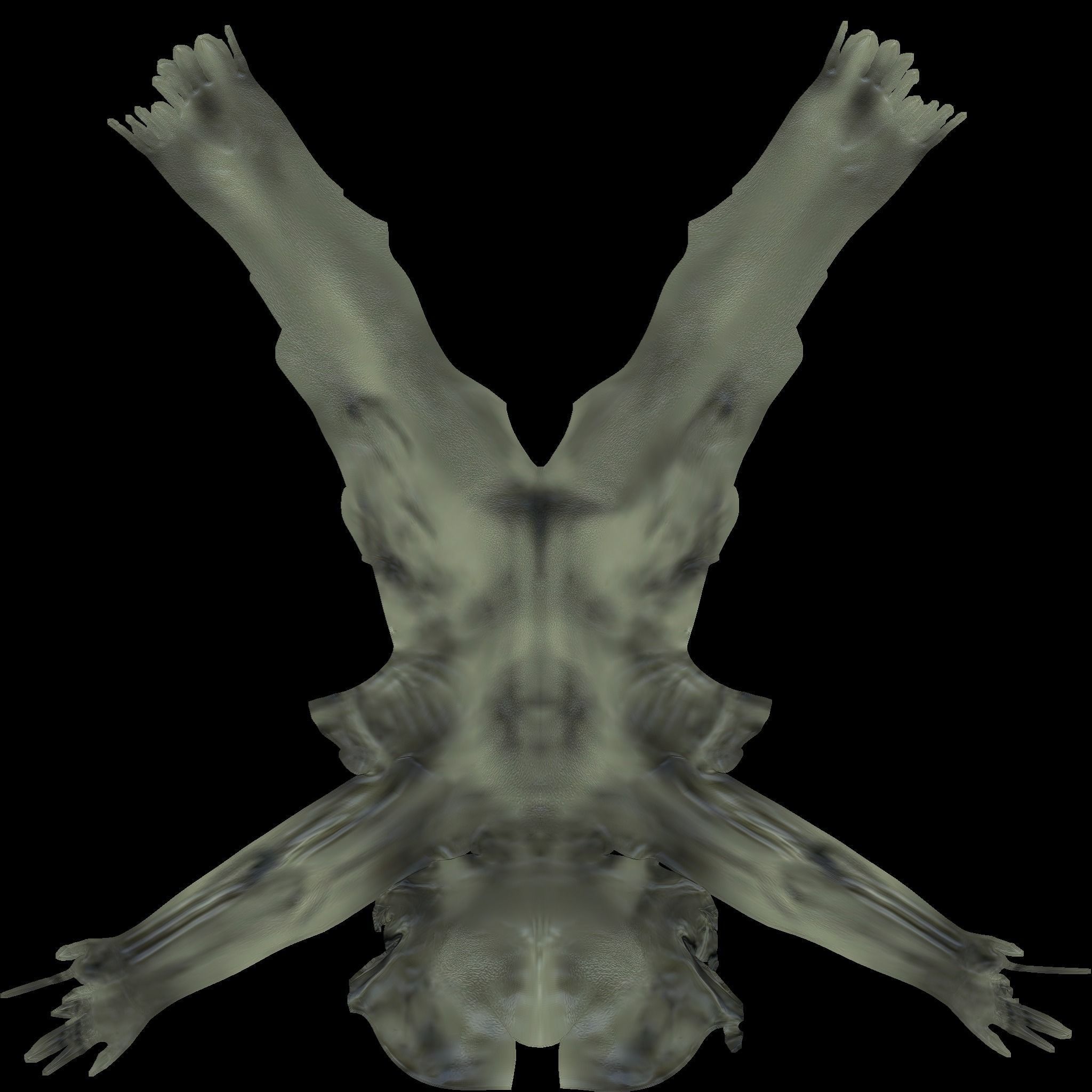 Alien AREA51 Interviev video 1997 - 3D reconstruction Low-poly 3D model_4