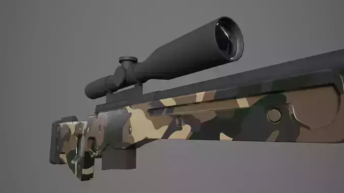 Arctic Warfare Magnum Green Camo Sniper