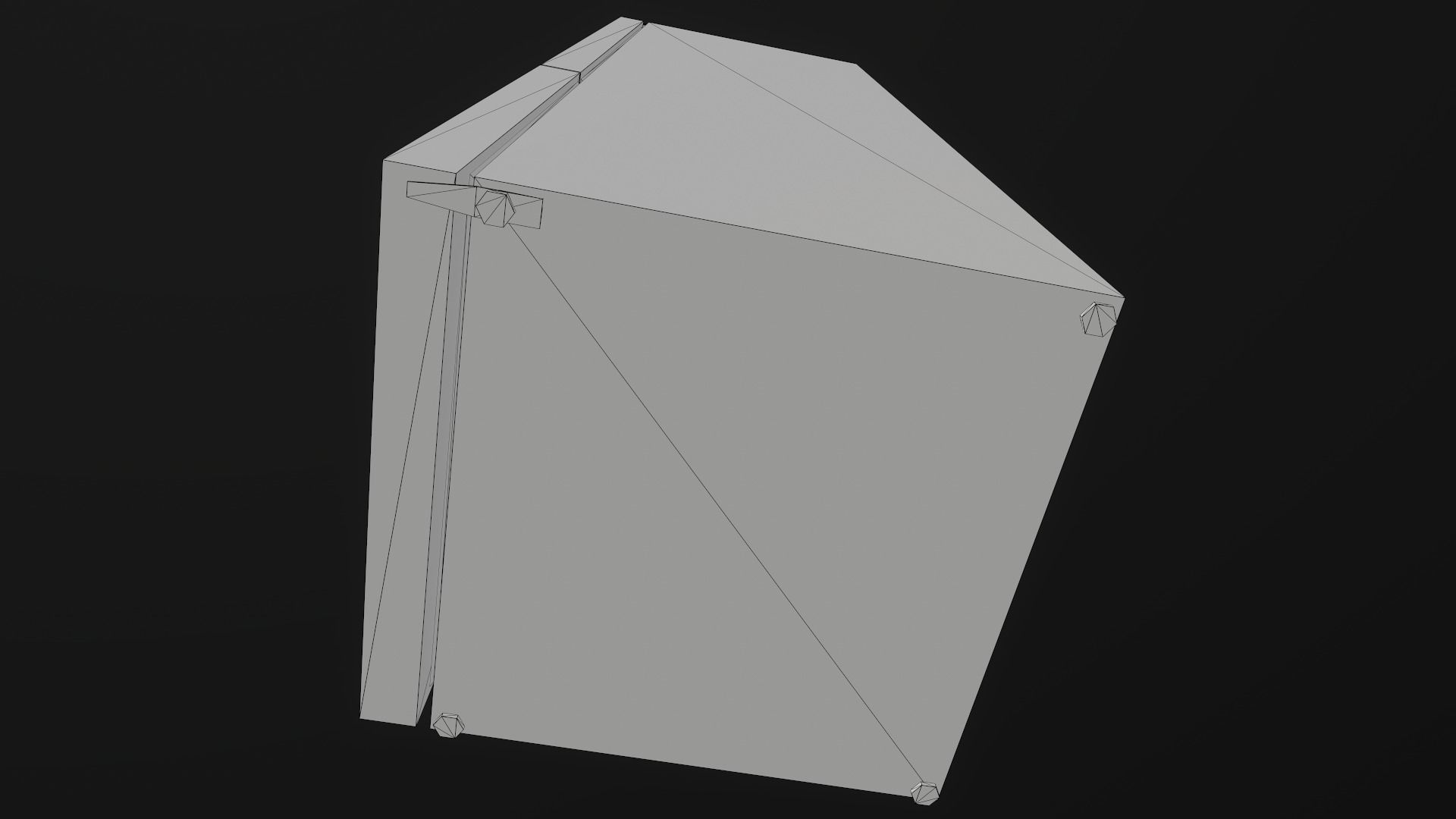 Refrigerator Low-poly 3D model_29
