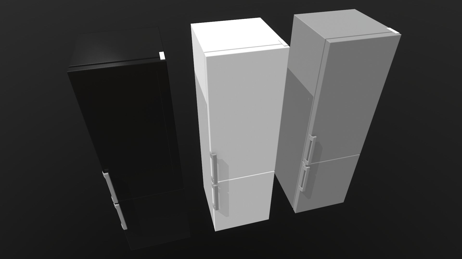Refrigerator Low-poly 3D model_5