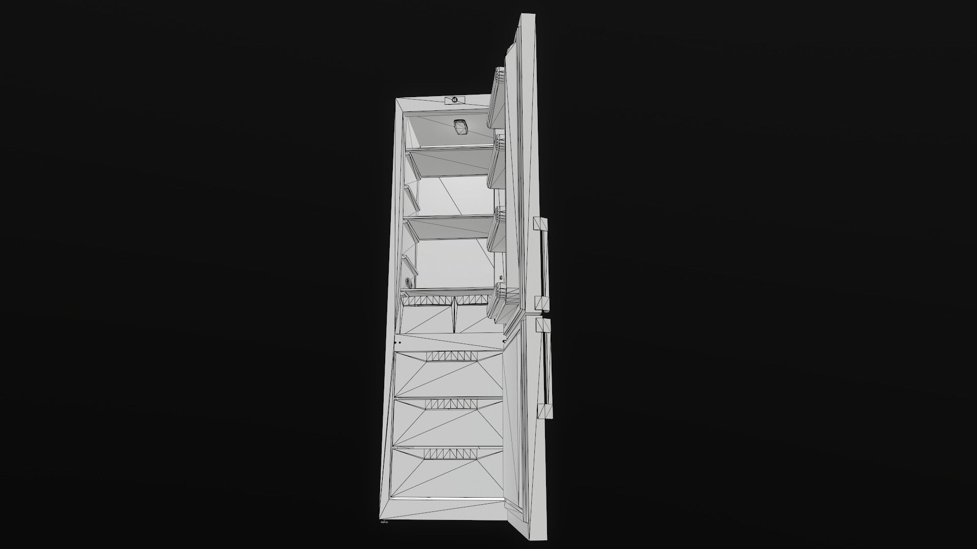 Refrigerator Low-poly 3D model_31