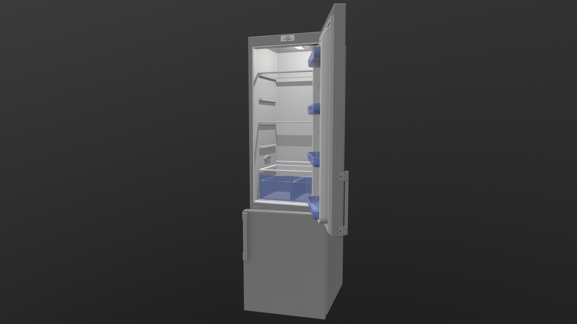 Refrigerator Low-poly 3D model_8