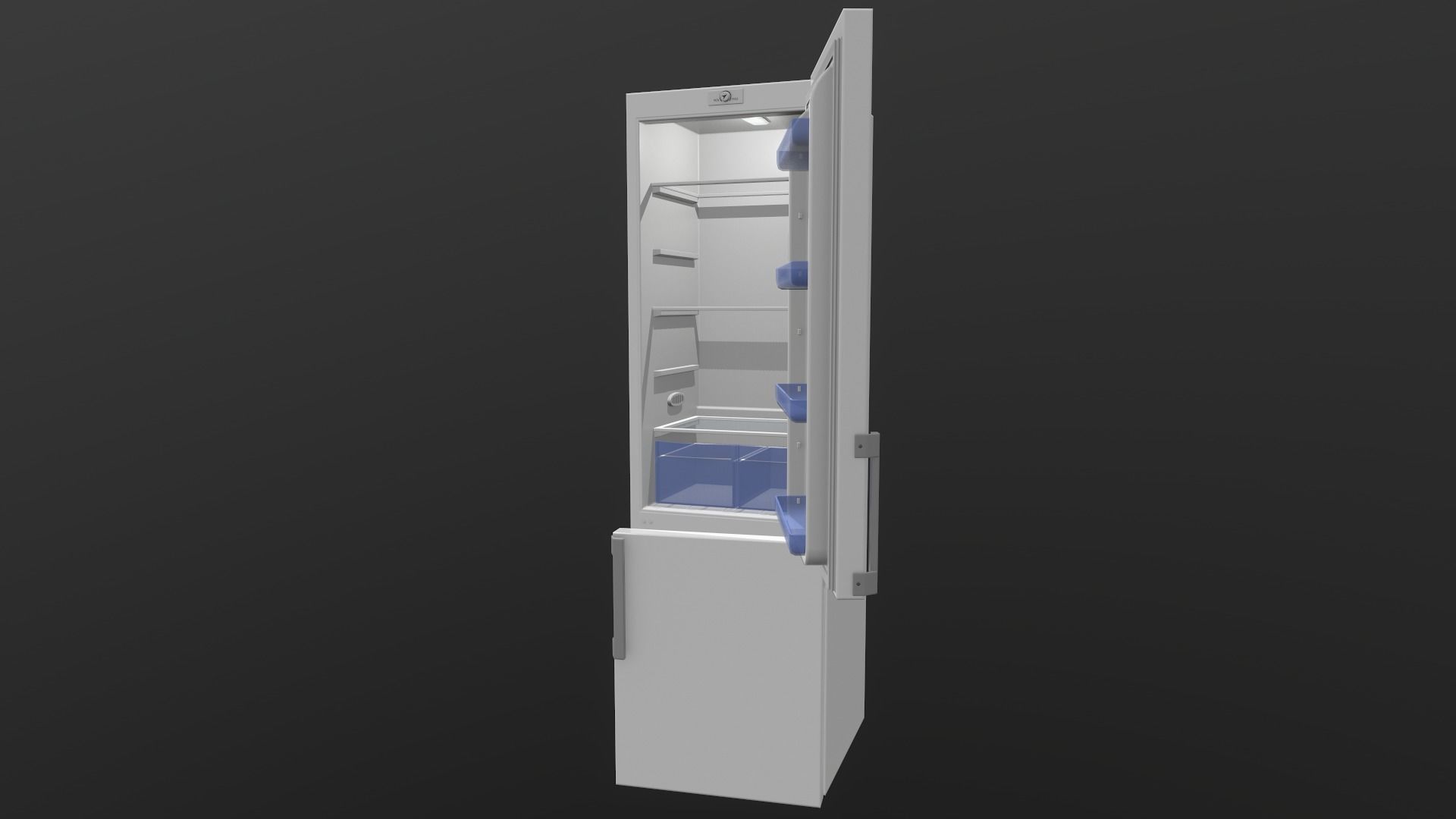 Refrigerator Low-poly 3D model_6