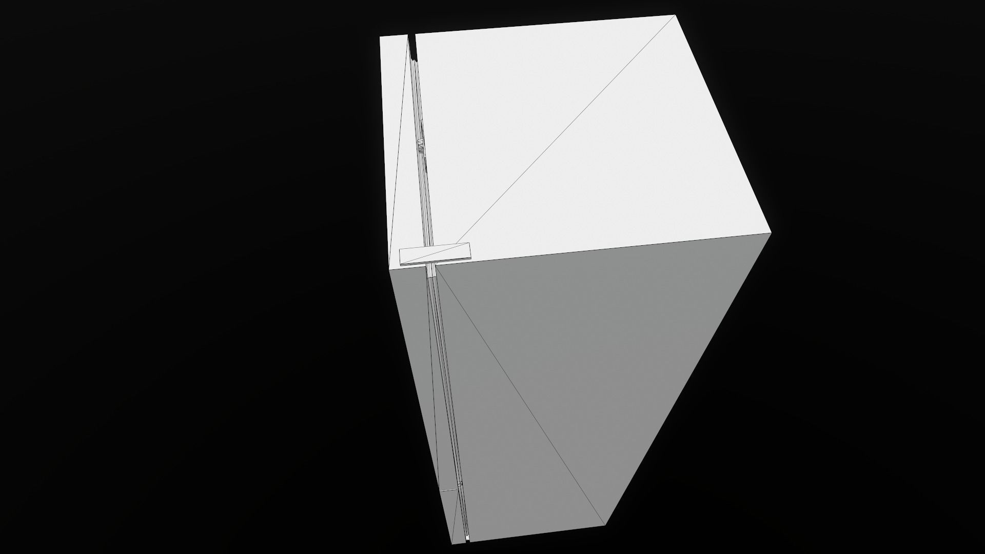 Refrigerator Low-poly 3D model_28