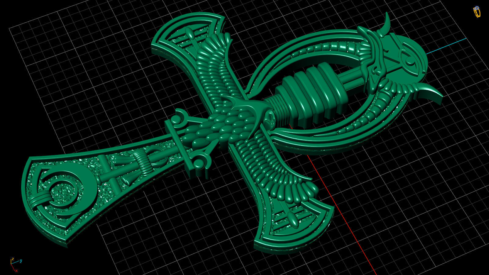 Egyptian cross v2 3D print model_8