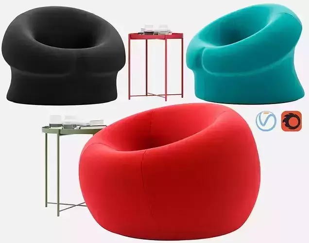 2 pieces of a armchair Serie Up 2000