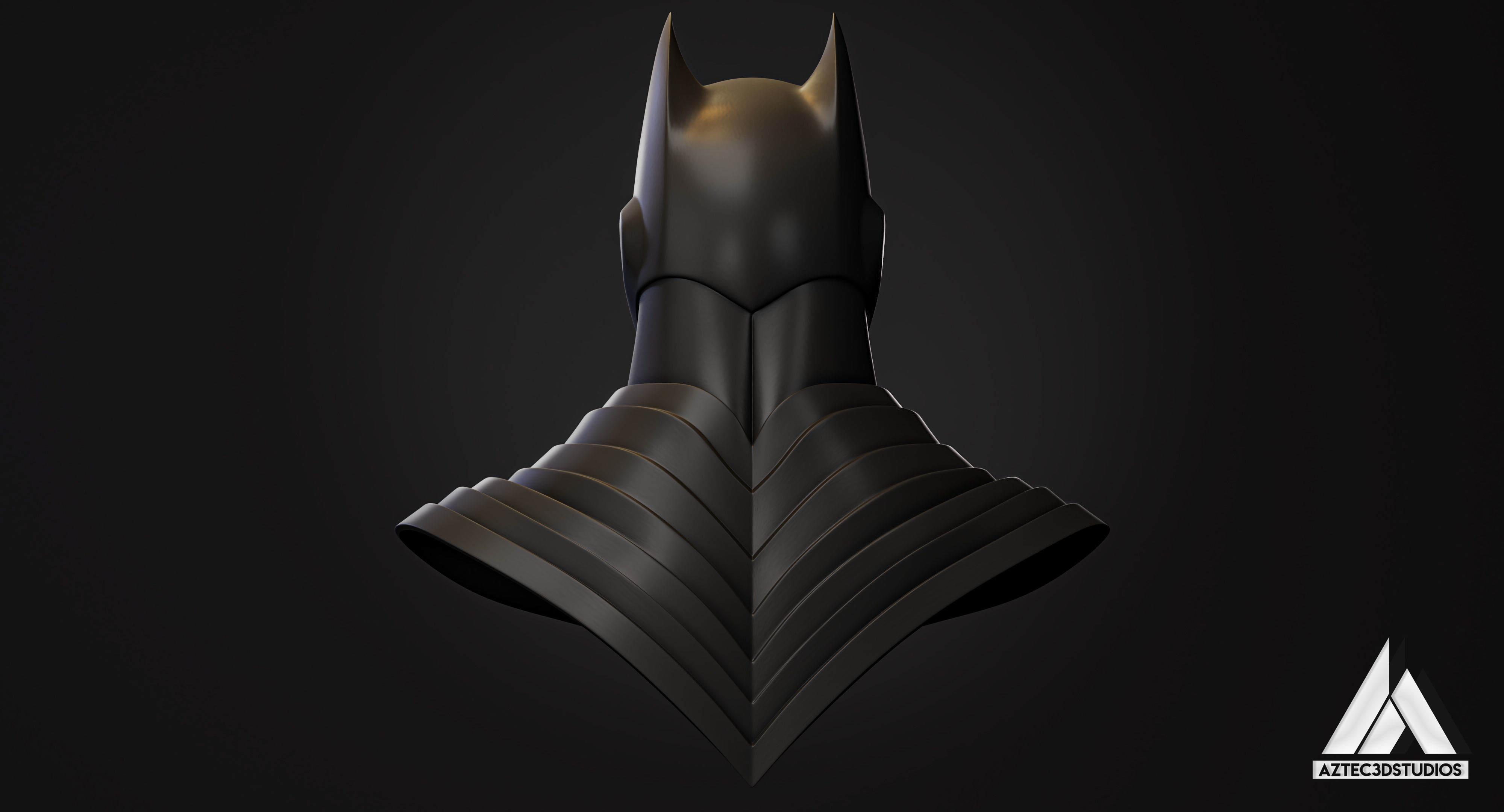 Batman Flashpoint Cowl 3D Printing STL 3D print model_4