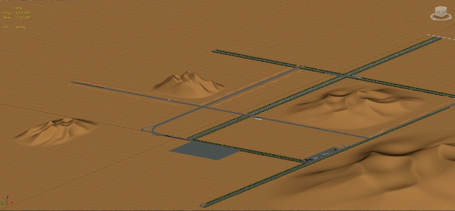Arab city ksa Low-poly 3D model_1