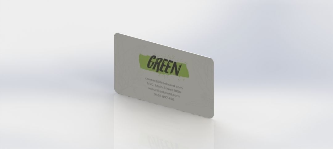 3D Business card nature standard 3D print model_4