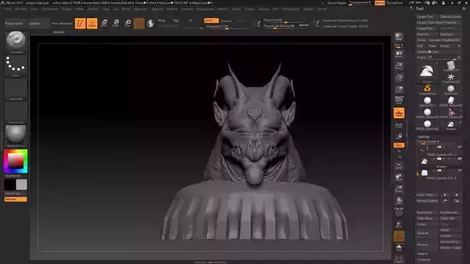 Evil dragon sculp