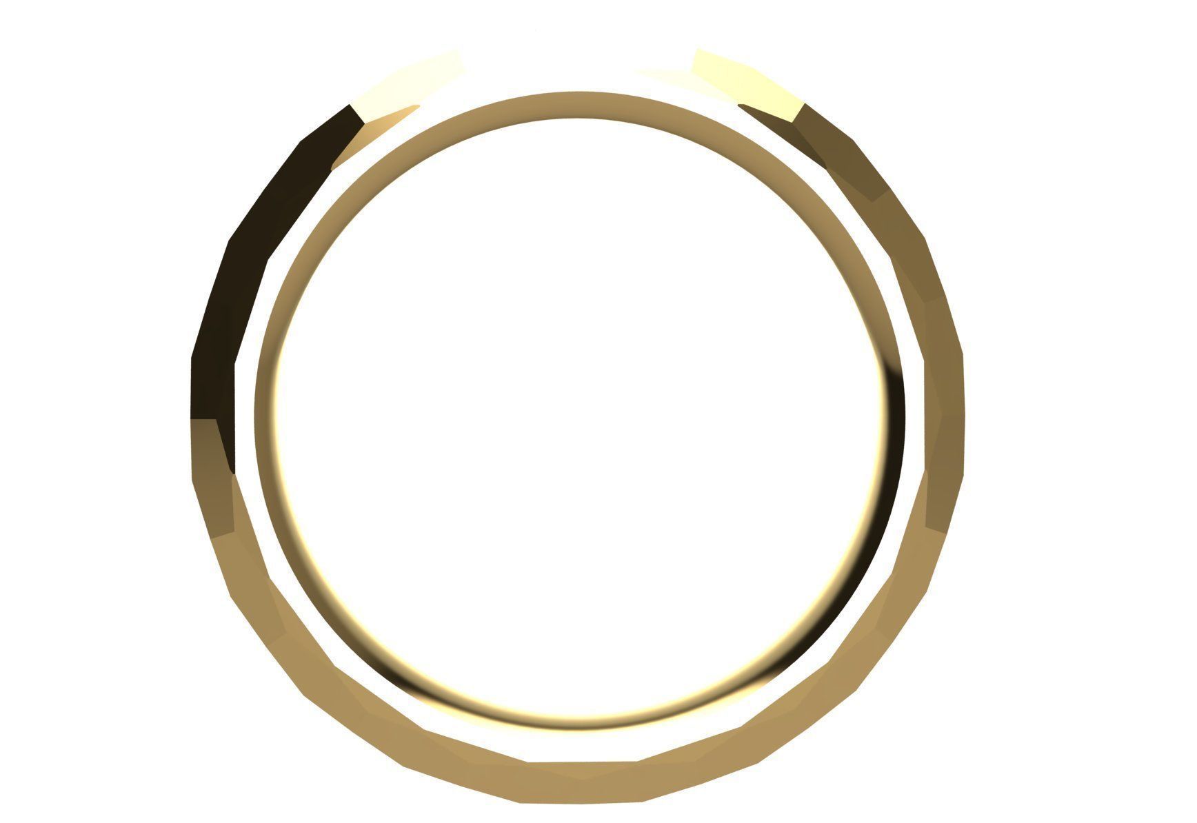 Multi-facet gold ring 3D print model_13