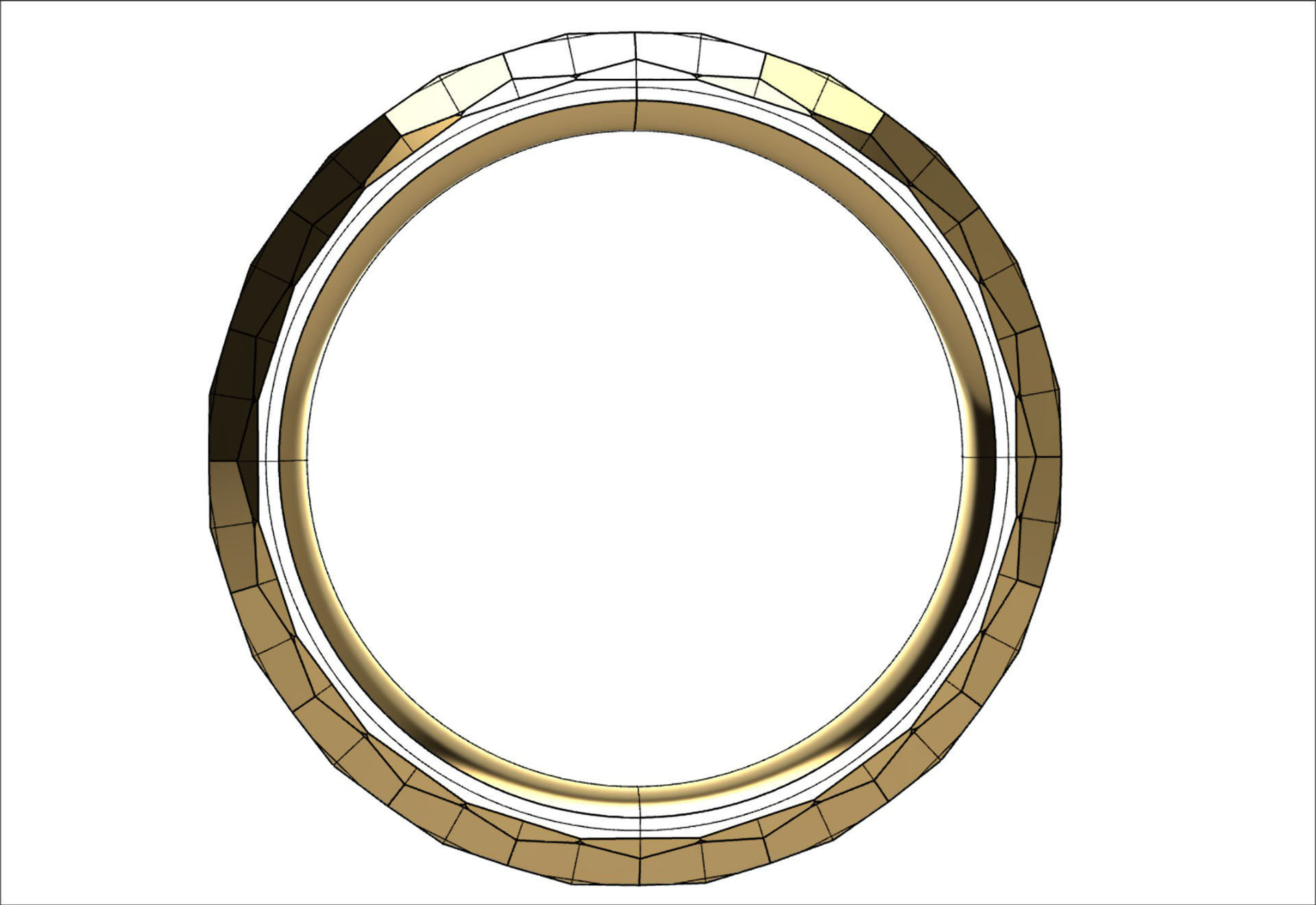 Multi-facet gold ring 3D print model_15