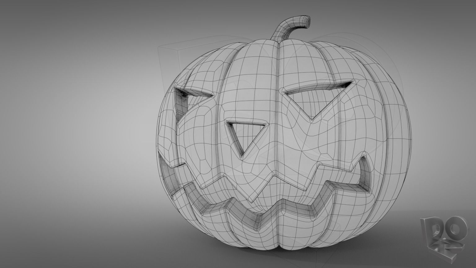 Halloween pumpkin 3D model_3
