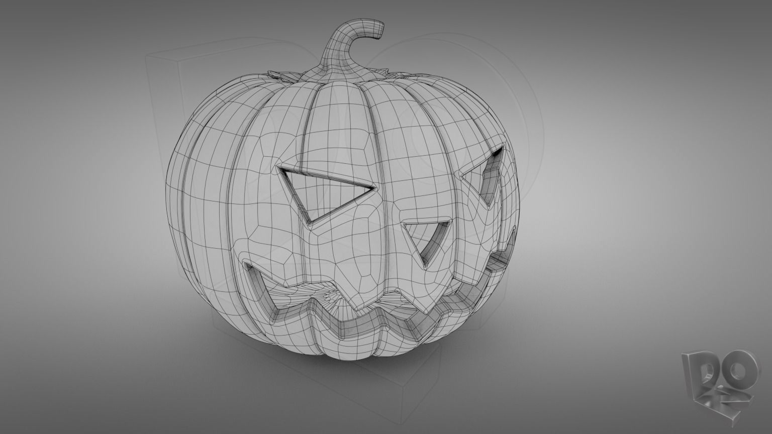Halloween pumpkin 3D model_5