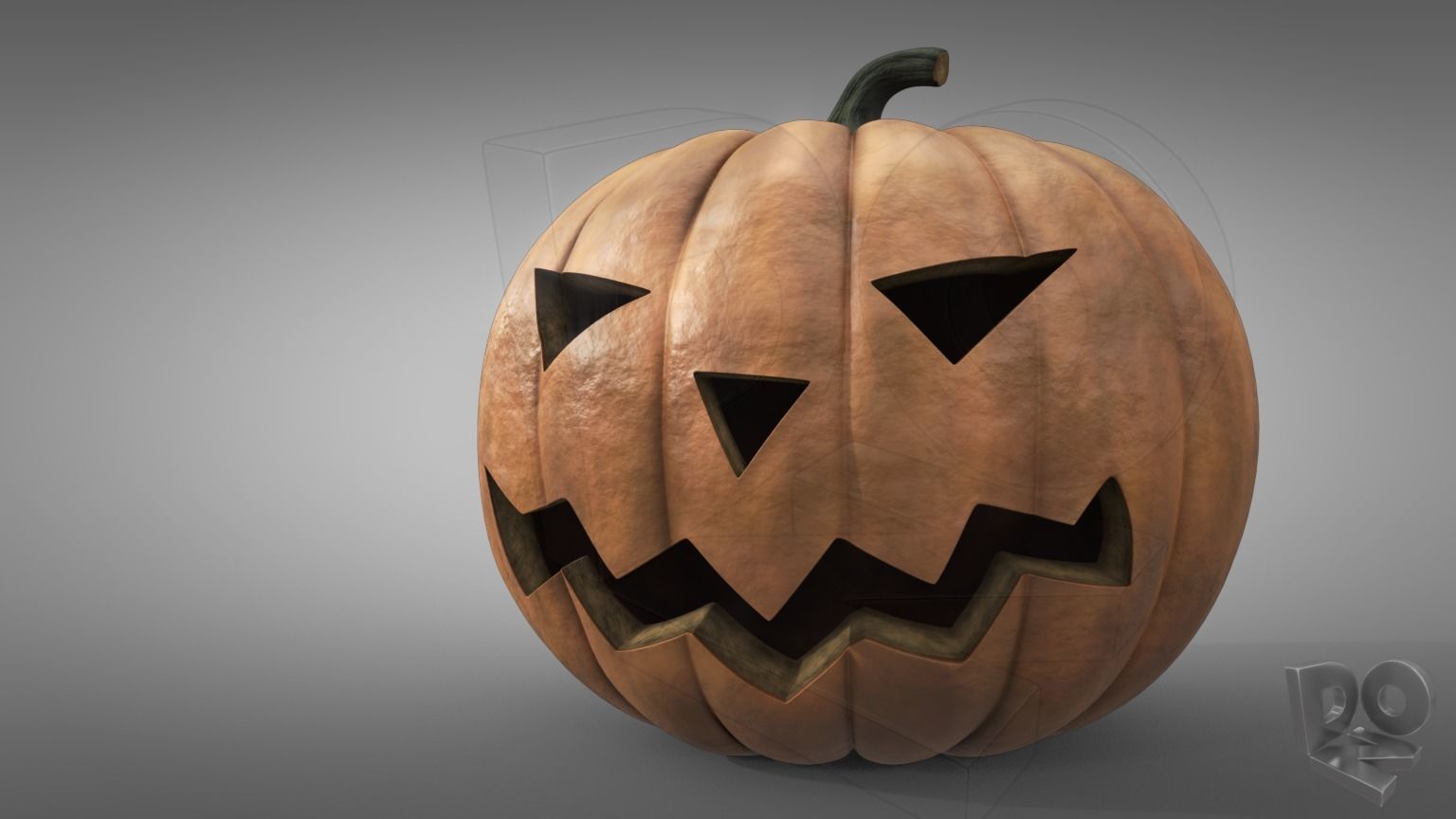 Halloween pumpkin 3D model_2