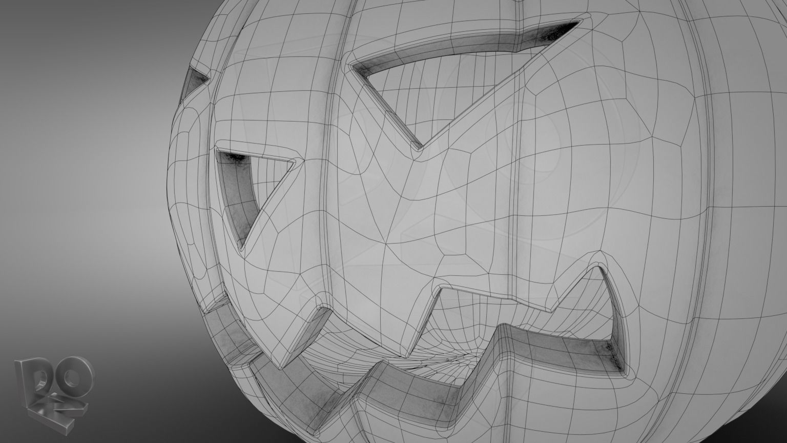 Halloween pumpkin 3D model_7