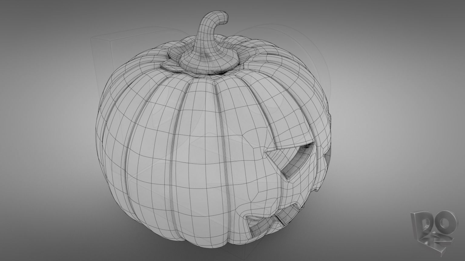 Halloween pumpkin 3D model_9