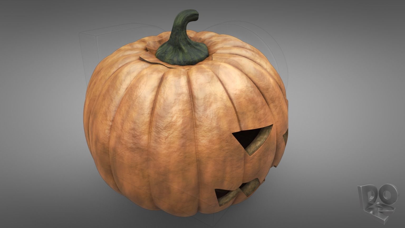 Halloween pumpkin 3D model_8