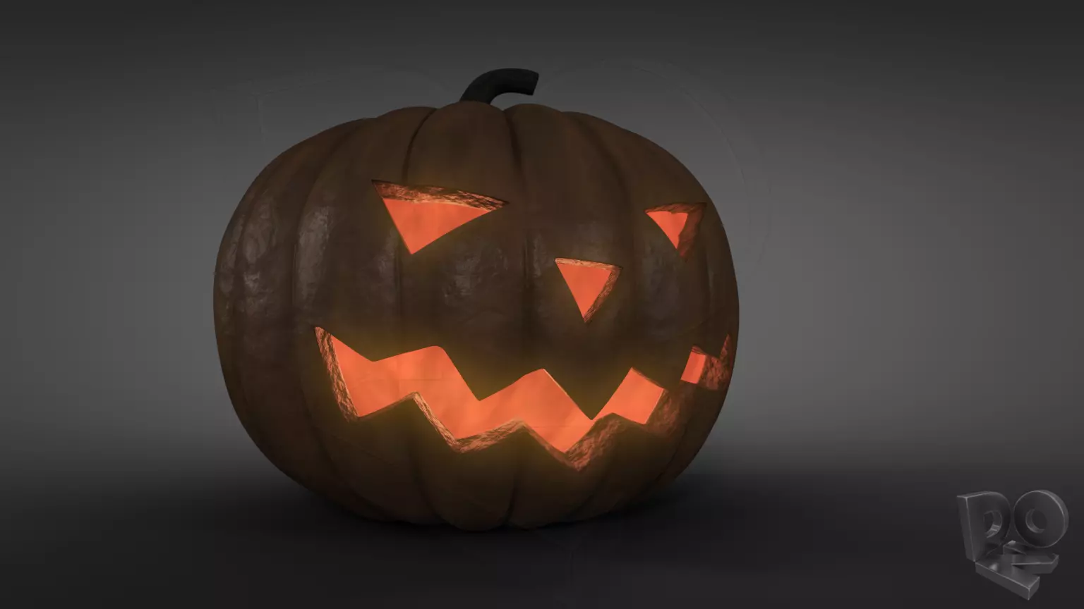 Halloween pumpkin 3D model_0