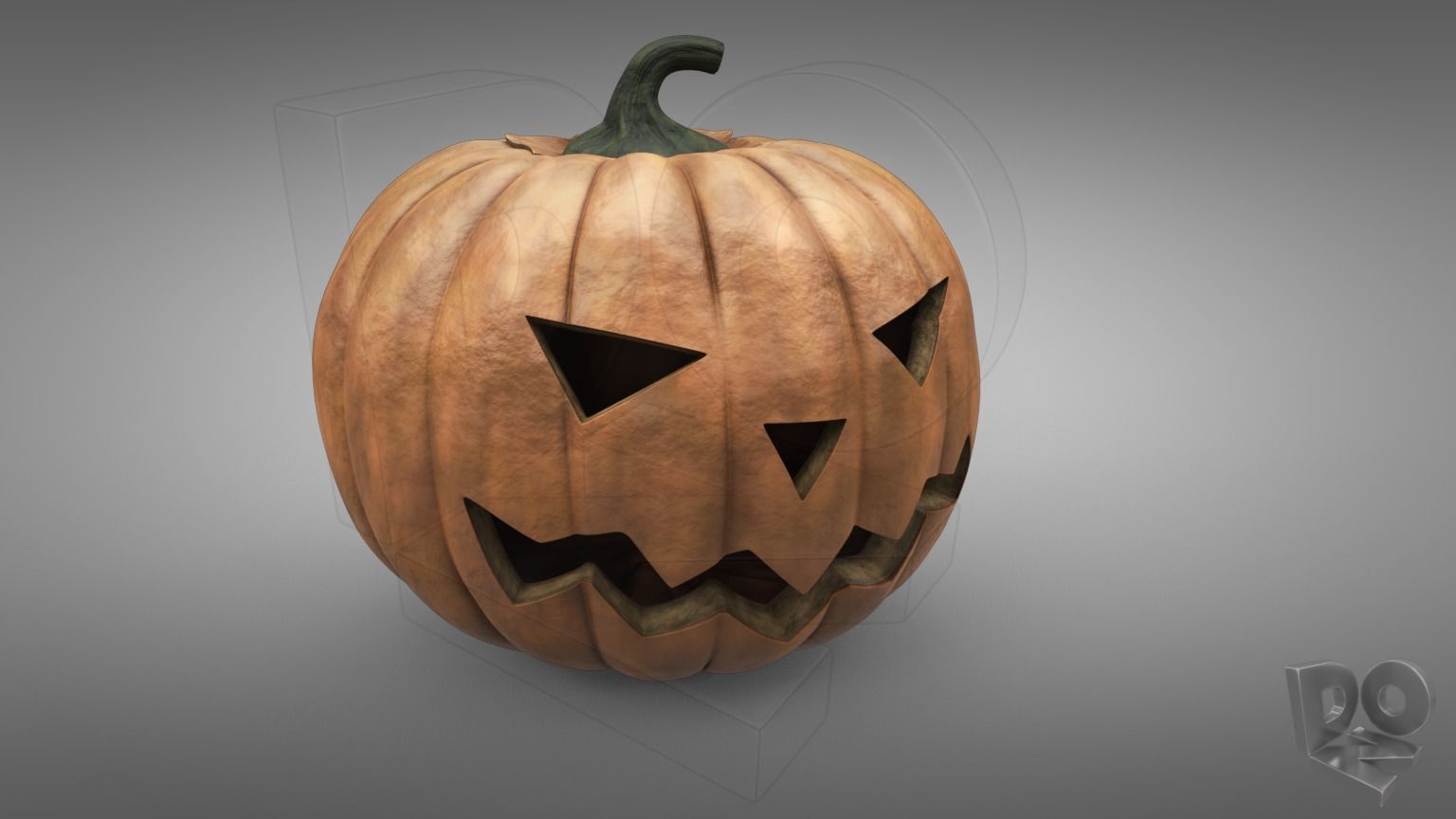 Halloween pumpkin 3D model_4