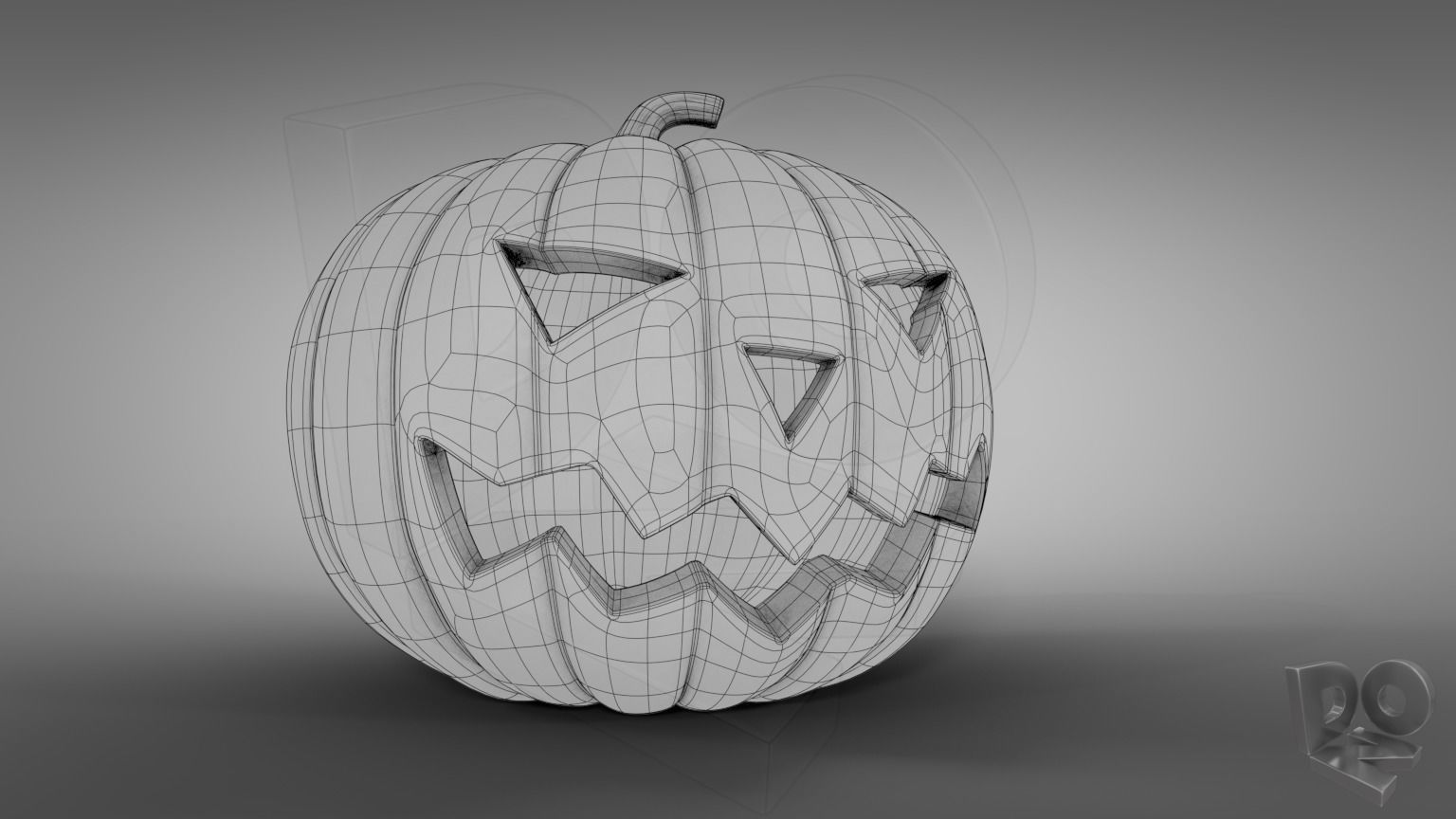 Halloween pumpkin 3D model_1